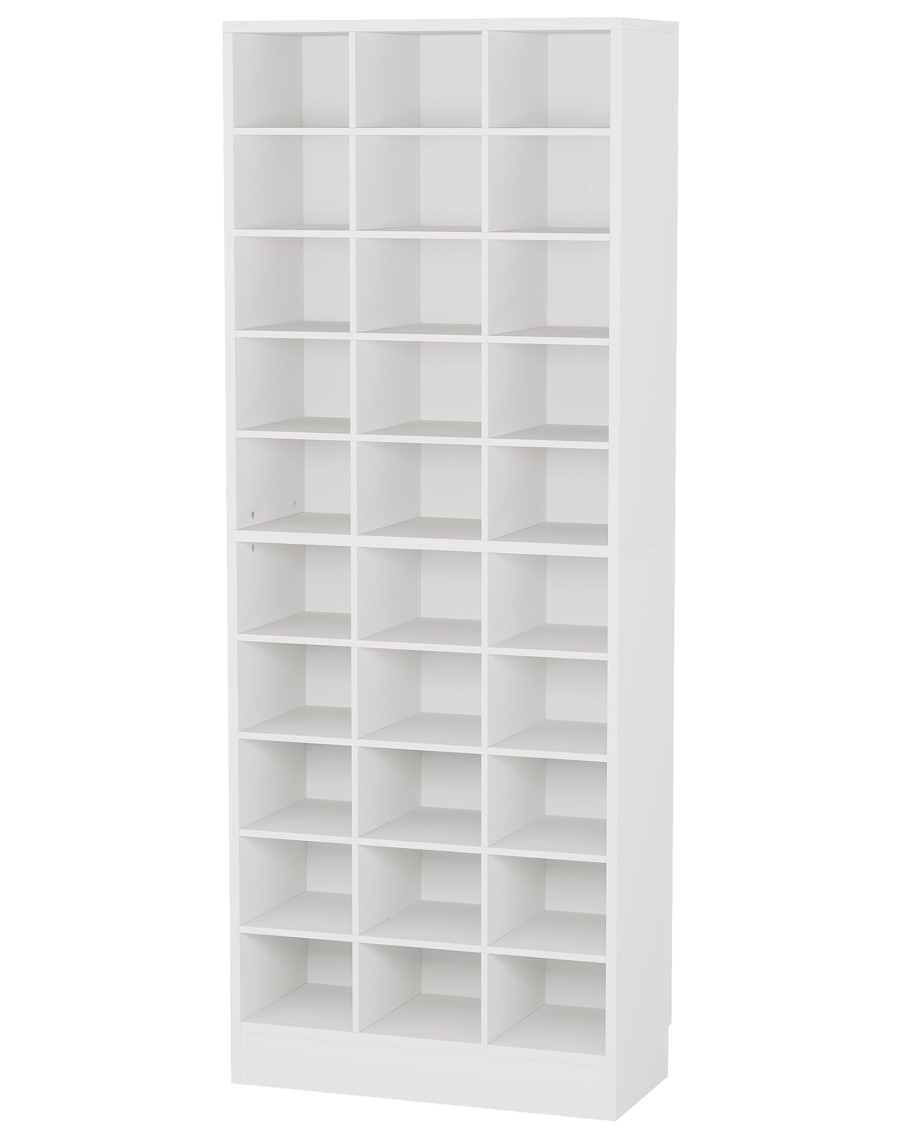 Tribesigns 10-Tier Shoe Storage Cabinet, White Wooden Shoe Rack with 30 Cubbies, Freestanding Tall Entryway Shoe Organizer for Closet, Entryway, Living Room - Image 9