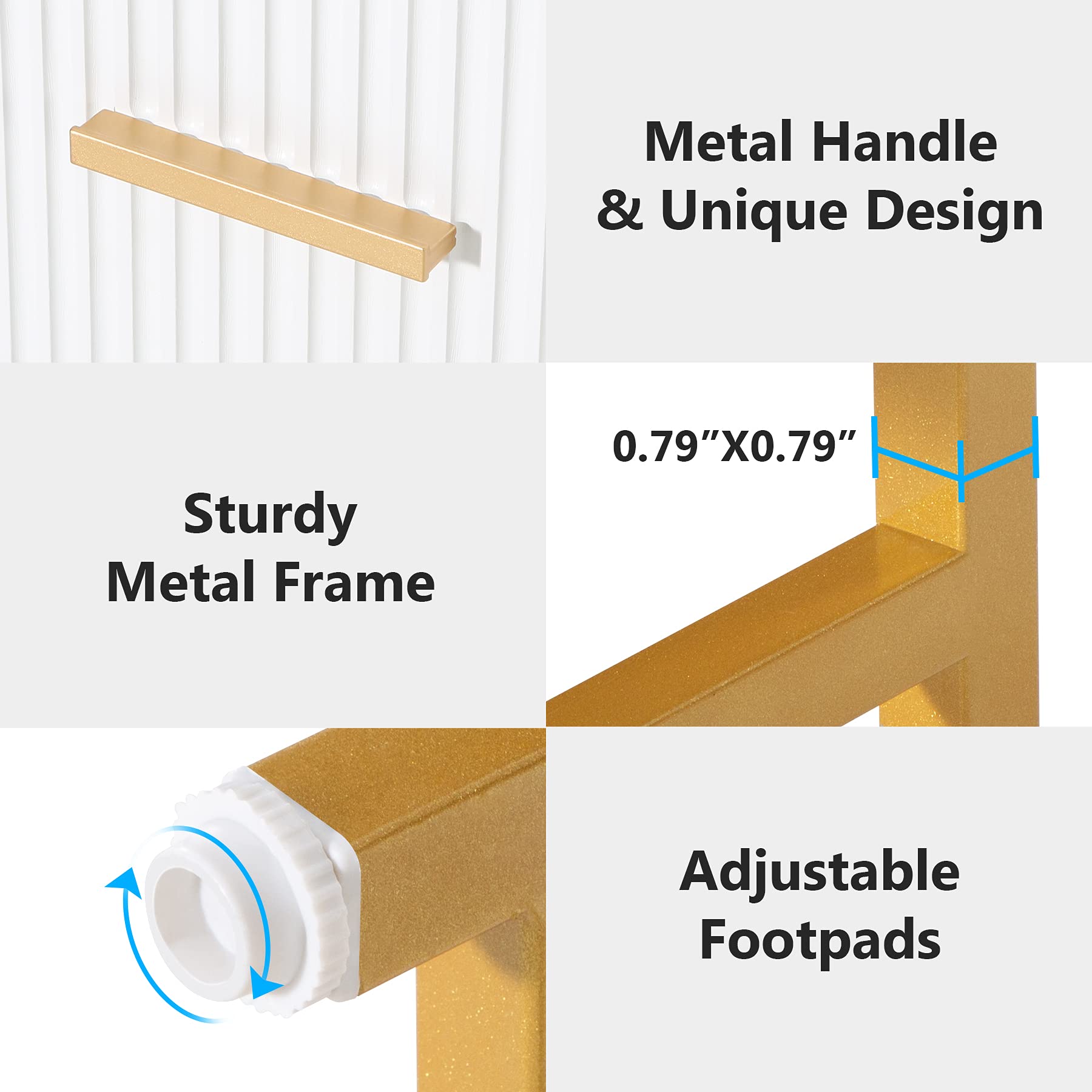 Tribesigns 2-Drawer Nightstand, Modern Fluted Night Stands Bed Side Table with Storage, Wood End Table Accent Table for Bedroom, Living Room, Small Spaces, White - Image 5