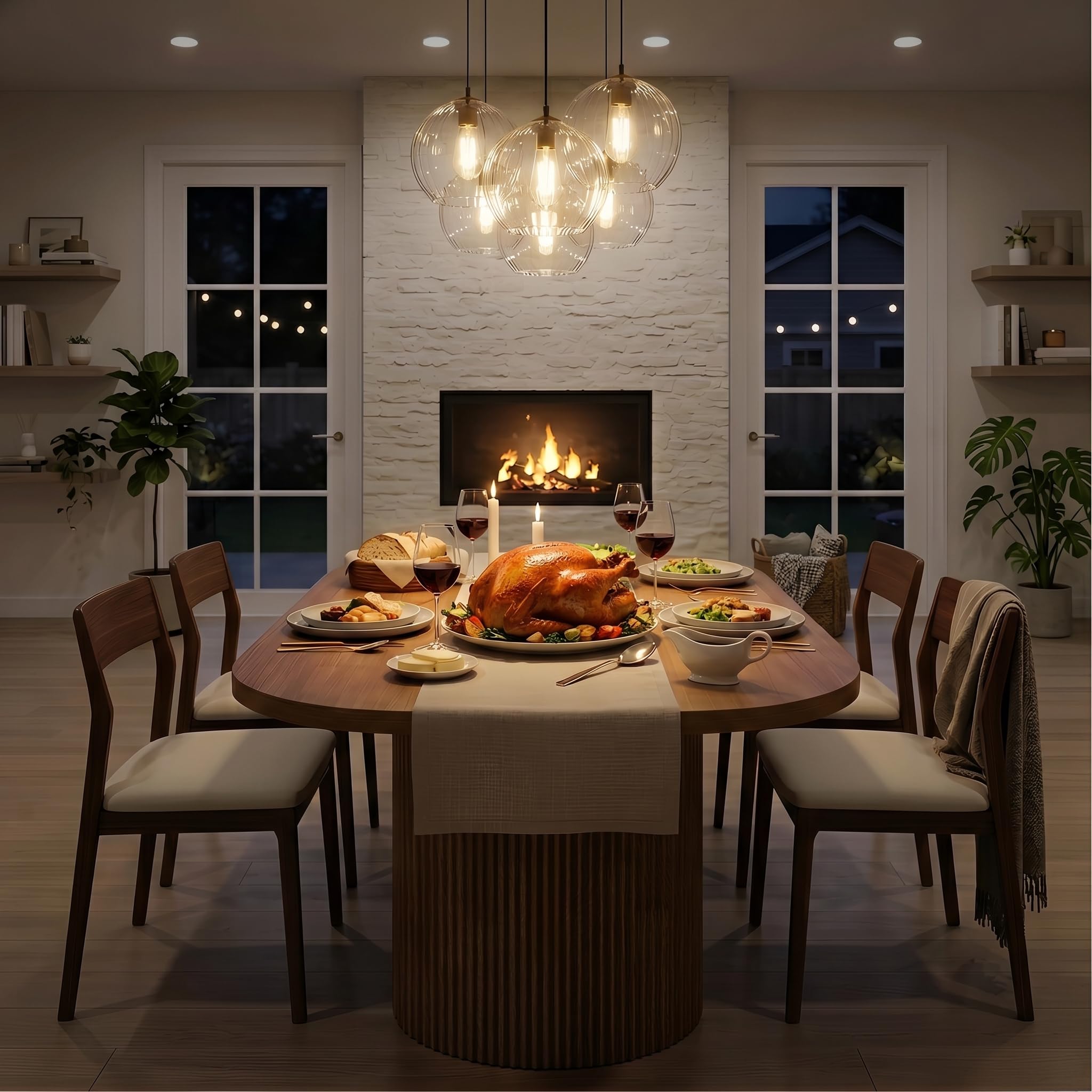 Tribesigns 47.24" Oval Dining Table for 4, Small Kitchen Table with Pedestal Base, Space Saving Farmhouse Wood Dinner Table for Apartment and Dining Room, Brown - Image 8