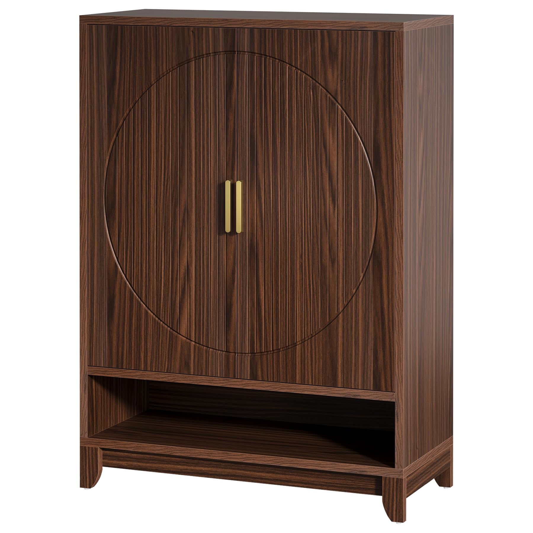 Tribesigns 6-Tier Wooden Shoe Cabinet with Doors, Freestanding Shoe Storage Organizer with Adjustable Shelves, Mid-Century Modern Entryway Shoe Rack for Hallway/Living Room, Holds Up to 24 Pairs - Image 9