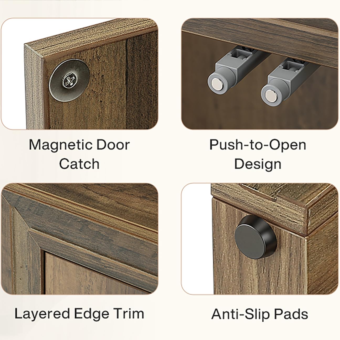 Tribesigns 63" TV Stand for TVs Up to 70", Mid-Century Entertainment Center, Modern TV Console with Storage for Living Room, Bedroom, Rustic Brown - Image 9