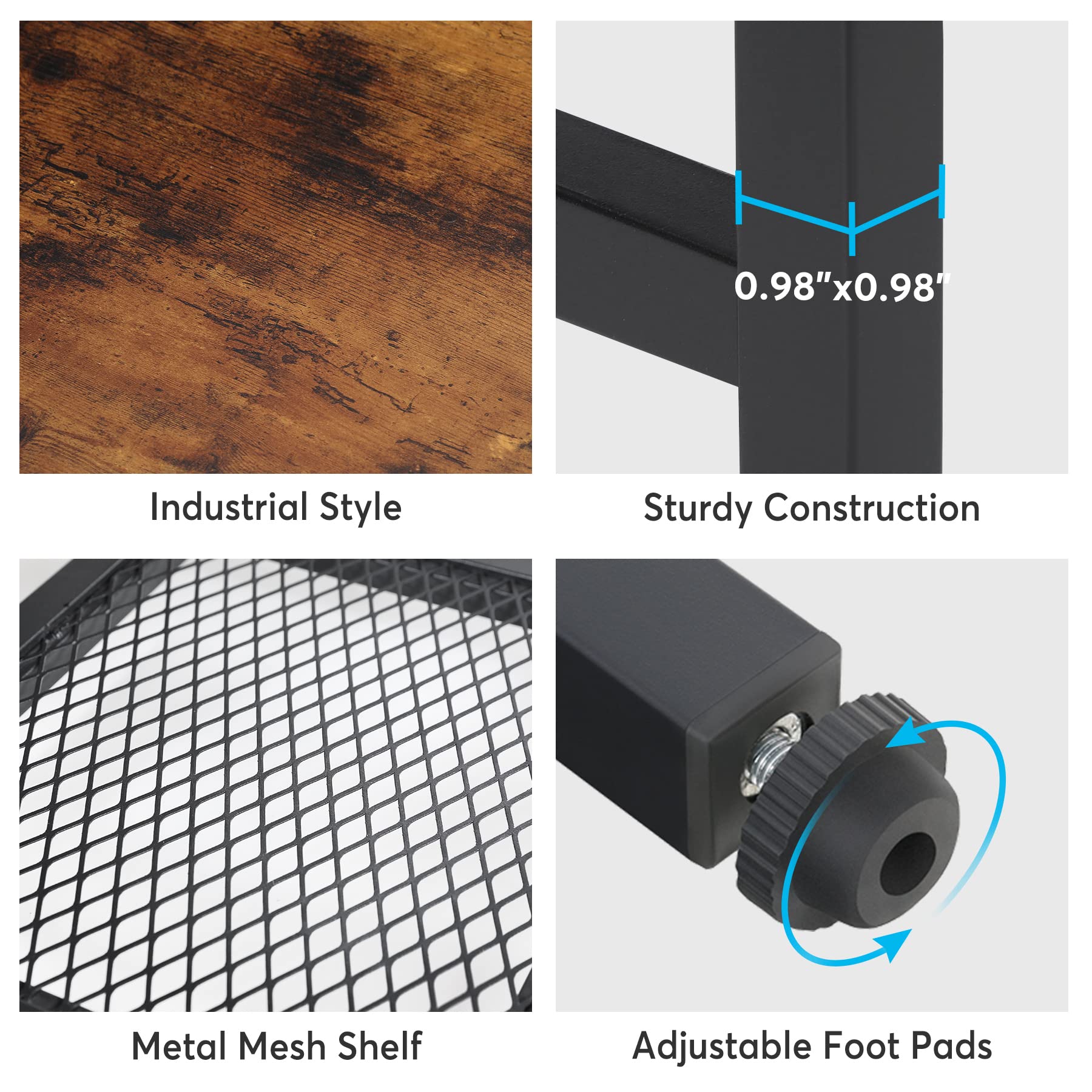 Tribesigns 78 Inch TV Stand for TVs up to 85 Inch, Media Entertainment Center Console Table, Industrial 3-Tier TV Console Table with Storage Shelves for Living Room, Entertainment Room - Image 6