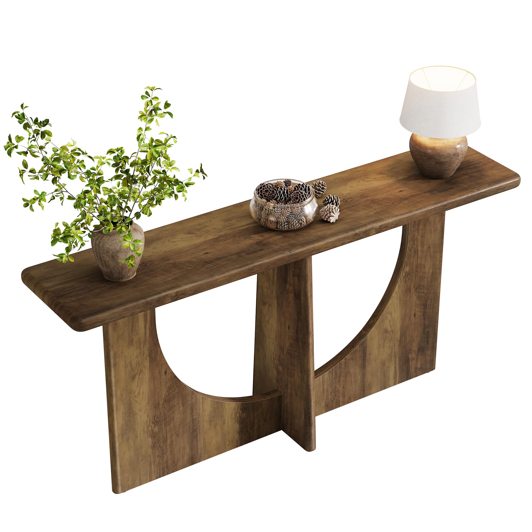 Tribesigns Console Table for Entryway, 71-Inch Farmhouse Entryway Table with Sturdy Geometric Frame, Extra Long Sofa Console Behind The Couch for Living Room, Foyer, Entrance, Rustic Brown - Image 8