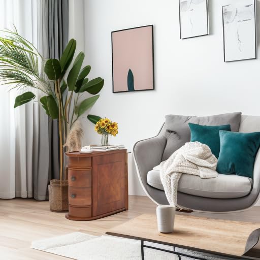 Tribesigns End Table with 2 Drawers, Sofa Side Table with Storage, No Assembly Required, Closed Back, Slim Nightstand Vintage Wood Chairside Bedside Narrow Accent Table for Living Room Bedroom, Brown - Image 6