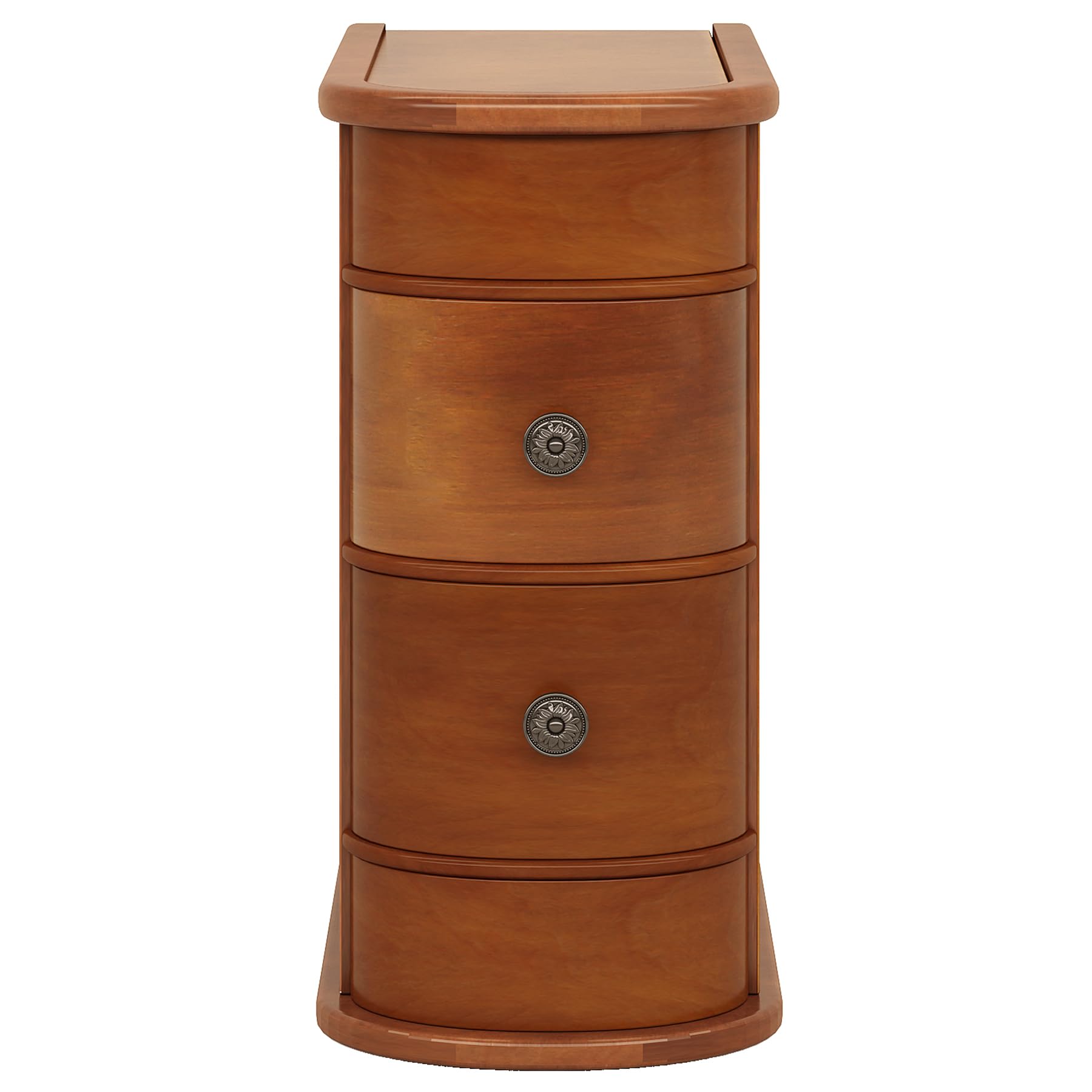 Tribesigns End Table with 2 Drawers, Sofa Side Table with Storage, No Assembly Required, Closed Back, Slim Nightstand Vintage Wood Chairside Bedside Narrow Accent Table for Living Room Bedroom, Brown - Image 9