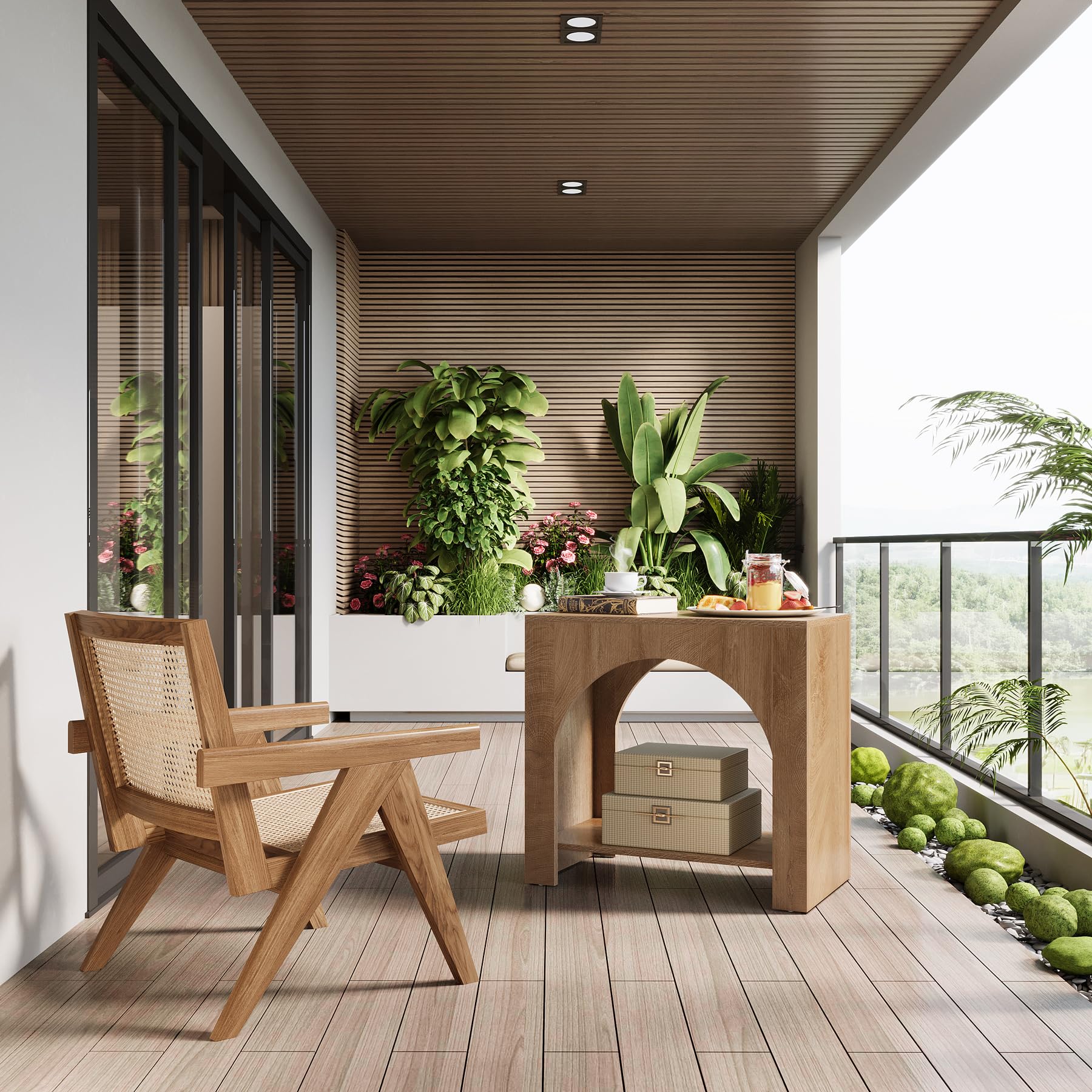 Tribesigns Farmhouse End Side Table, Large Sofa Side Table with Heavy-Duty Wooden Pedestal for Living Room, Bedside Storage Nightstand for Bedroom, Accent Furniture, Easy Assembly (1, Light Brown - Image 7