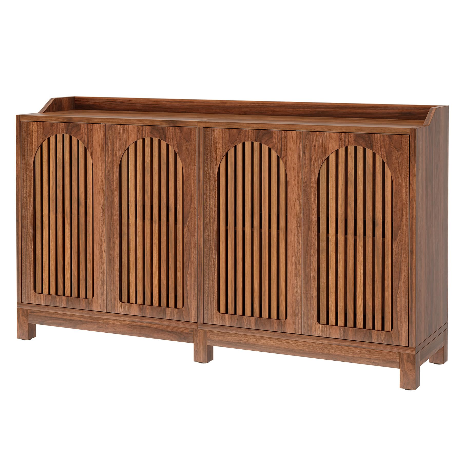 Tribesigns Sideboard Buffet Cabinet, 57" Farmhouse Storage Cabinet with Shutter Doors and Adjustable Shelf, Freestanding Kitchen Cabinet TV Stand for Dining Room, Living Room, Kitchen - Image 9