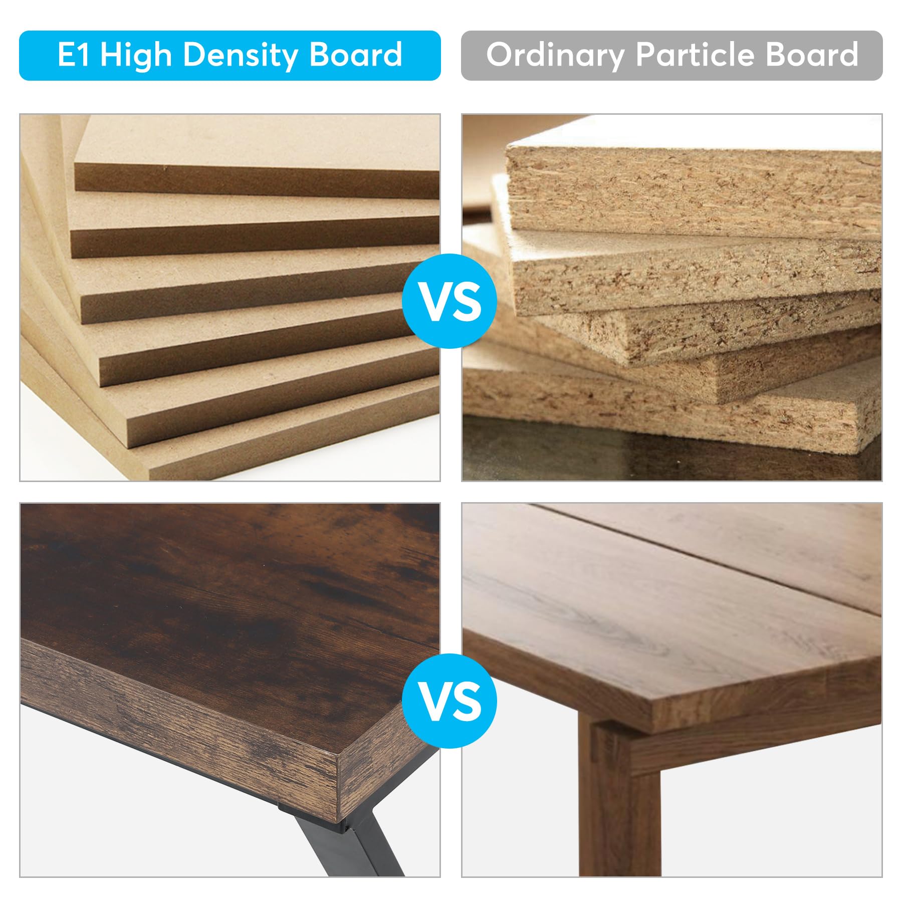 Tribesigns Writing Computer Desk, 55 inch Heavy Duty Study Desk with Z-Shaped Metal Leg, Modern Simple Home Office Computer Desk, Rustic Brown - Image 7