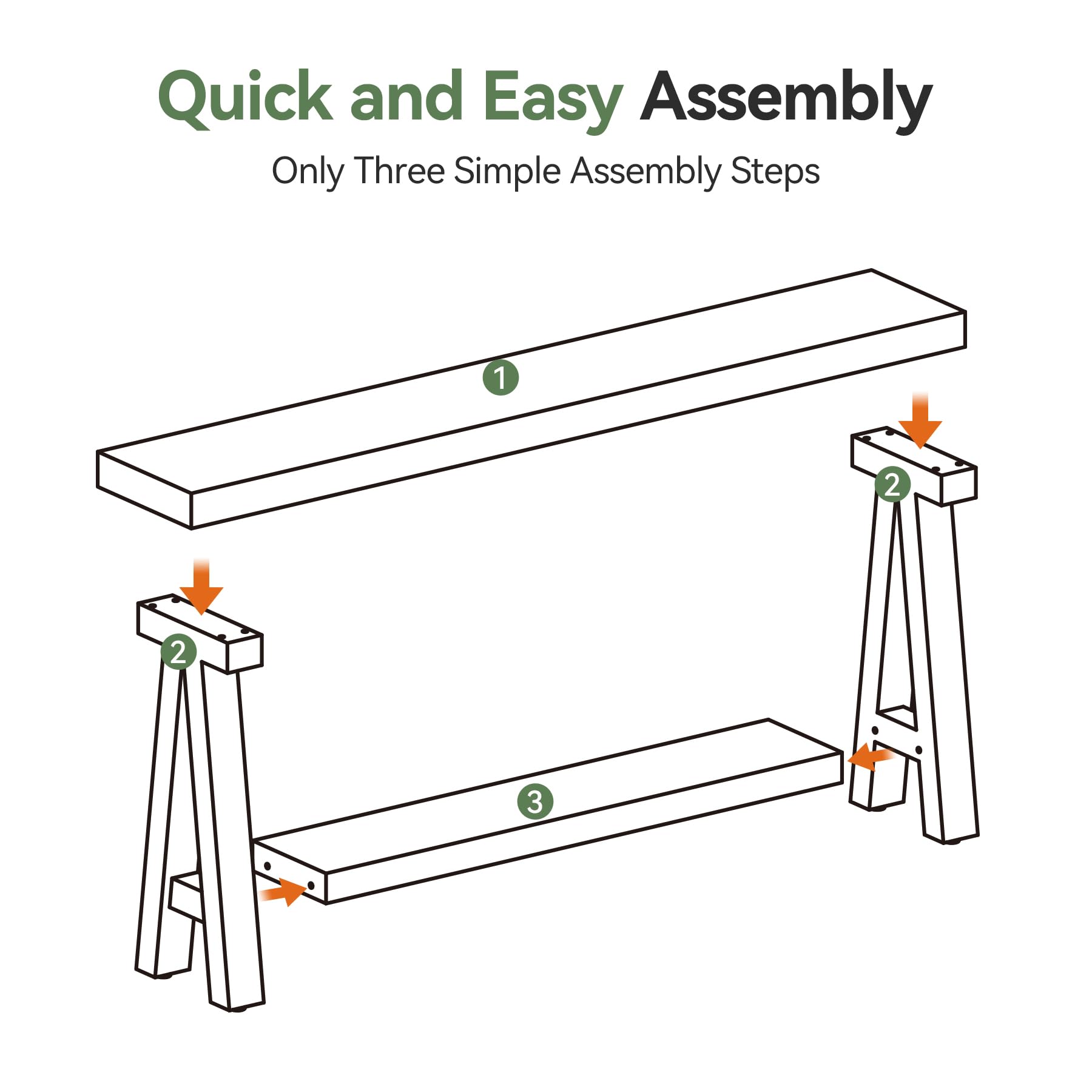 TRIBEWOOD 70.9-Inch Solid Wood Console Table for Entryway, Farmhouse Long Sofa Table with Shelves for Living Room, Hallway, Foyer, Easy Assembly - Image 6